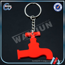 Porte-clés en silicone Red Faucet 3d